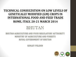 case of Bhutan - Food and Agriculture Organization of the United