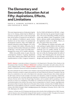 The Elementary and Secondary Education Act at Fifty