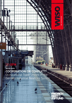 22 /2016 COOPERATION OR CONFLICT? Occupational Trade
