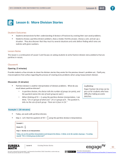 Lesson 6: More Division Stories