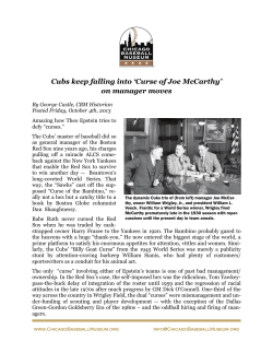 Cubs keep falling into `Curse of Joe McCarthy`