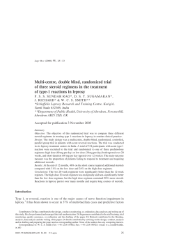 Multi-centre, double blind, randomized trial of three steroid