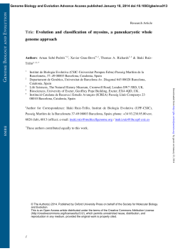 Title: Evolution and classification of myosins, a paneukaryotic whole