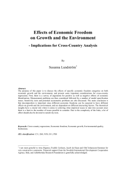 Effects of Economic Freedom on Growth and the