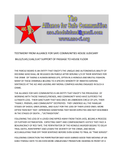 testimony from alliance for safe communities house judiciary bills