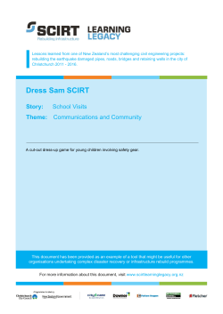 Dress Sam SCIRT - SCIRT Learning Legacy
