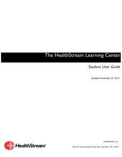The HealthStream Learning Center