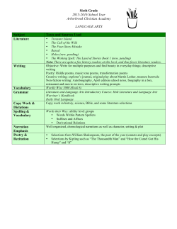 Curriculum Guide Sixth Grade - Arborbrook Christian Academy