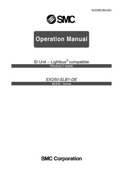 SI Unit &ndash; Lightbus compatible EX250-SLB1-DE