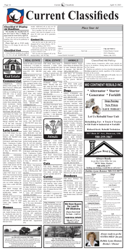 Current Classifieds - Cotton Electric Cooperative, Inc.