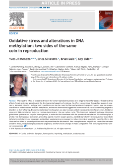 Oxidative stress and alterations in DNA methylation: two sides of the