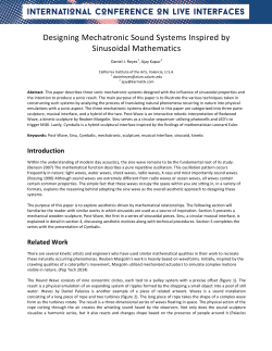 Designing Mechatronic Sound Systems Inspired by Sinusoidal