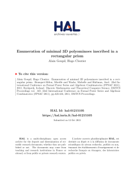 Enumeration of minimal 3D polyominoes inscribed in a rectangular