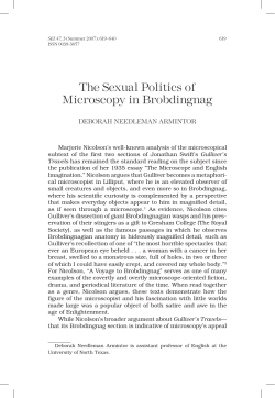The Sexual Politics of Microscopy in Brobdingnag