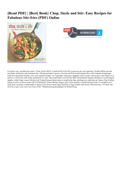 [Read PDF] | [Best] Book} Chop, Sizzle and Stir: Easy