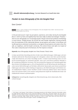 Flooded: An Auto-Ethnography of the 2011 Bangkok Flood