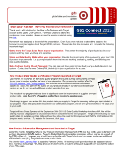 Target @GS1 Connect&mdash;Have you finished your
