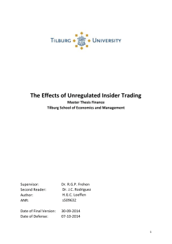 The Effects of Unregulated Insider Trading