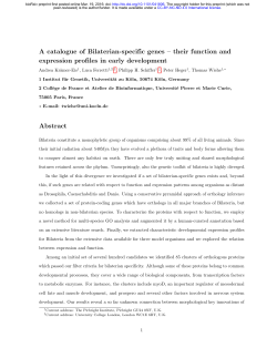 A catalogue of Bilaterian-specific genes - their function and