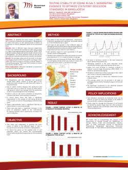 Testing stability of iodine in salt