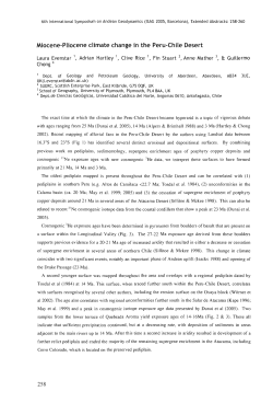 Miocene-pliocene climate change in the Peru