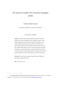 The structure of simple `New Economic Geography