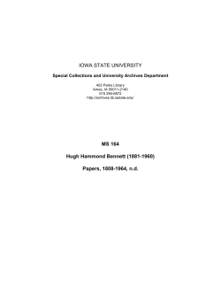 Hugh Hammond Bennett Papers (MS-164) - e