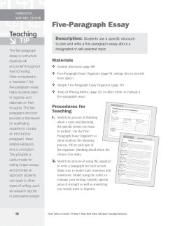 Five-Paragraph Essay