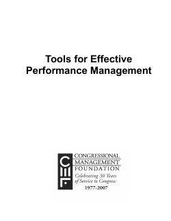 Tools for Effective Performance Management