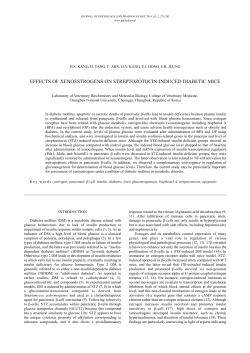effects of xenoestrogens on streptozotocin