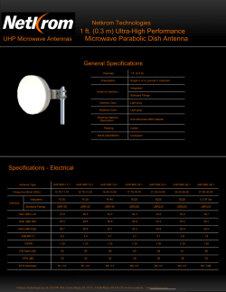1 ft.  Ultra-High Performance UHP Microwave Antennas