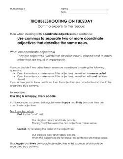 coordinate adjectives in a sentence