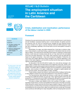 The employment situation in Latin America and the Caribbean