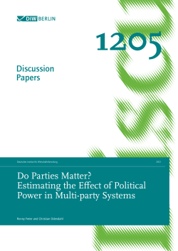 Do Parties Matter? Estimating the Effect of Political Power in Multi