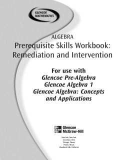 Prerequisite Skills Workbook: Remediation and Intervention