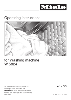 Operating instructions for Washing machine W 5824