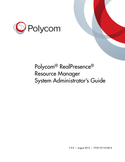 Polycom RealPresence Resource Manager