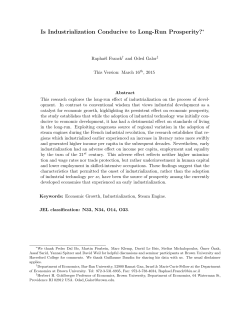 Is Industrialization Conducive to Long