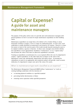 Capital or Expense? - Department of Housing and Public Works
