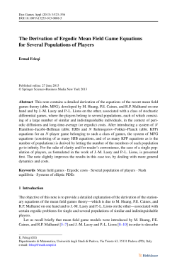 The Derivation of Ergodic Mean Field Game Equations for Several