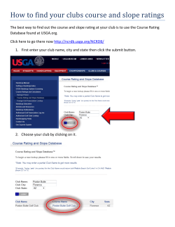 How to find your clubs course and slope ratings