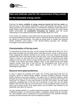 GENERAL INFORMATION on the assessment of key events