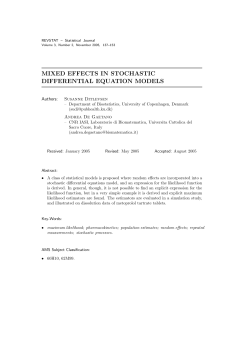 mixed effects in stochastic differential equation models
