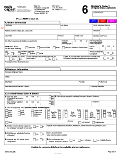 Workers report of Injury or Disease Form 6
