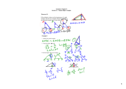 Geometry Chapter 9 Section 9.1 Similar Right Triangles Theorem
