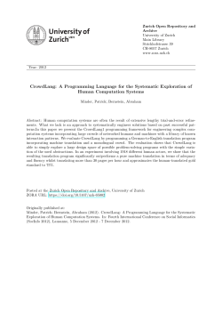 CrowdLang: A Programming Language for the Systematic