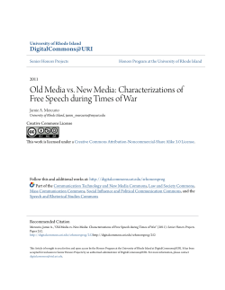 Old Media vs. New Media: Characterizations of Free Speech during