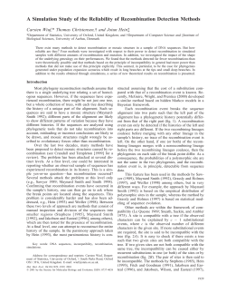 A Simulation Study of the Reliability of Recombination Detection