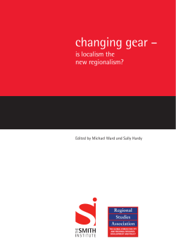 Changing Gear - is Localism the New Regionalism?