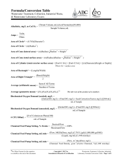 Alkalinity, mg/L as CaCO3 = mL Volume, Sample